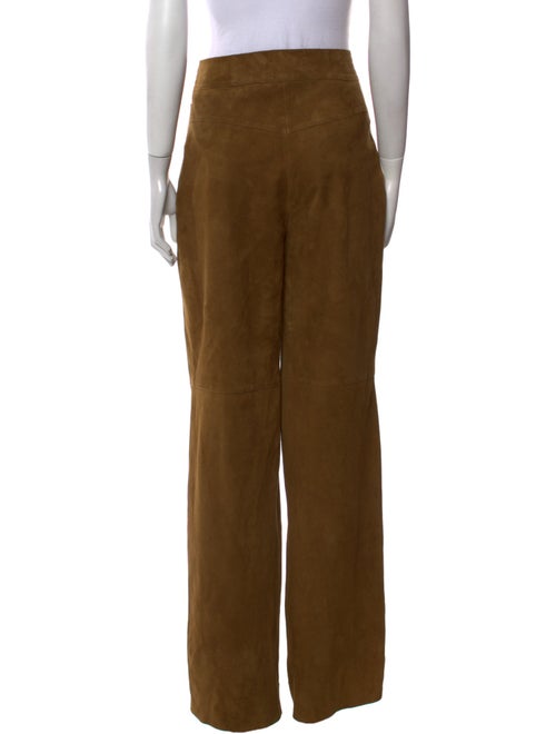 Alberta Ferretti Leather Wide Leg Pants