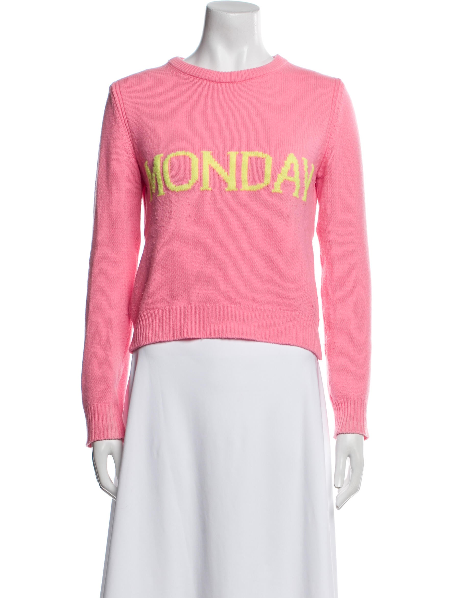 Alberta Ferretti Virgin Wool Graphic Print Sweater