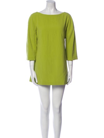 Alberta Ferretti Bateau Neckline Mini Dress