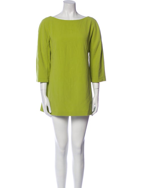 Alberta Ferretti Bateau Neckline Mini Dress