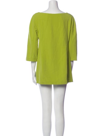 Alberta Ferretti Bateau Neckline Mini Dress