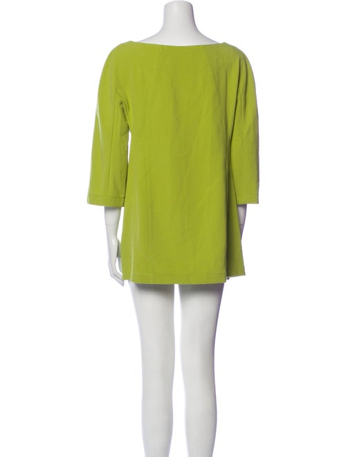 Alberta Ferretti Bateau Neckline Mini Dress