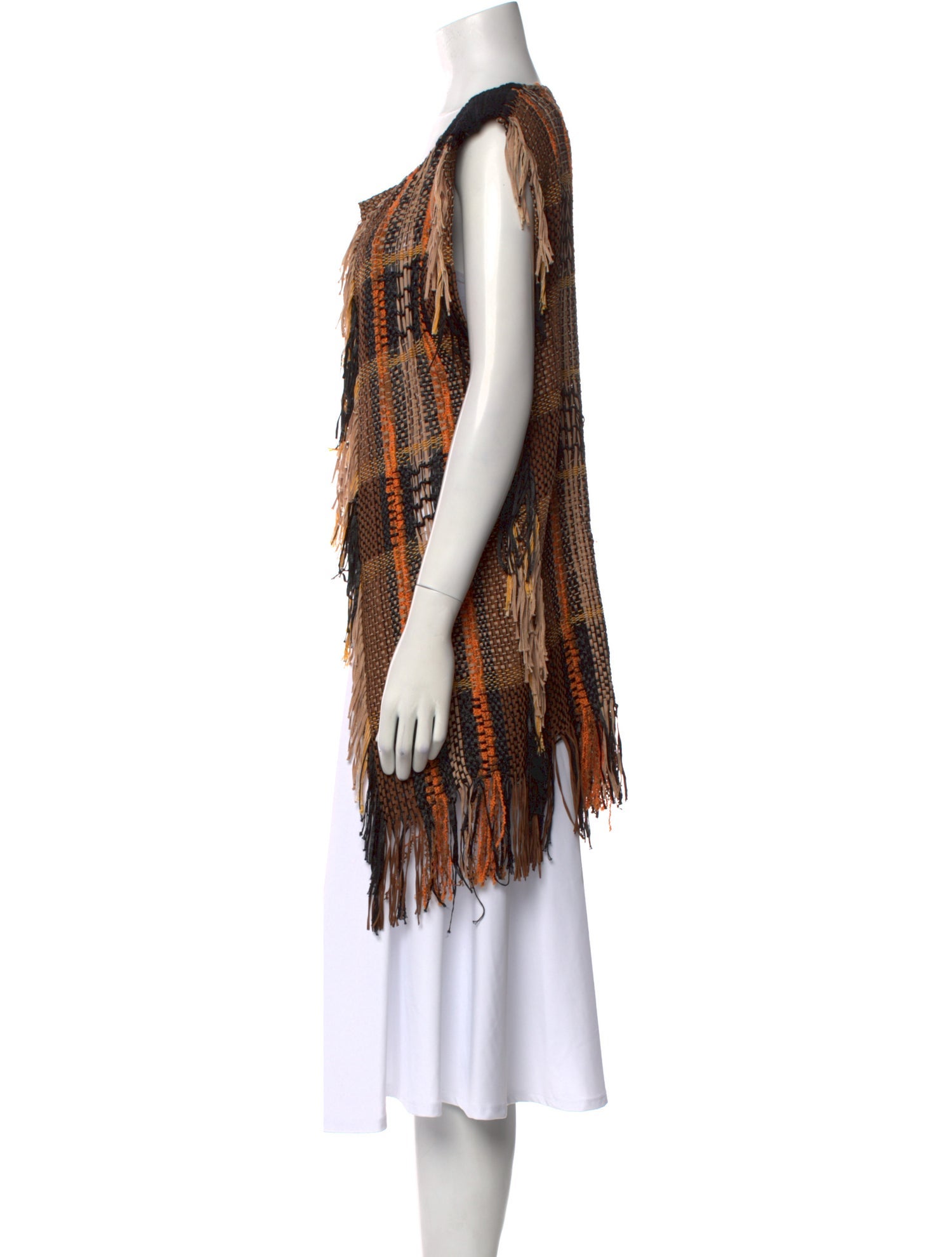 Alberta Ferretti Striped Open Front Sweater