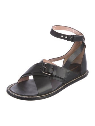 Alberta Ferretti Leather Gladiator Sandals