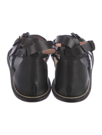 Alberta Ferretti Leather Gladiator Sandals