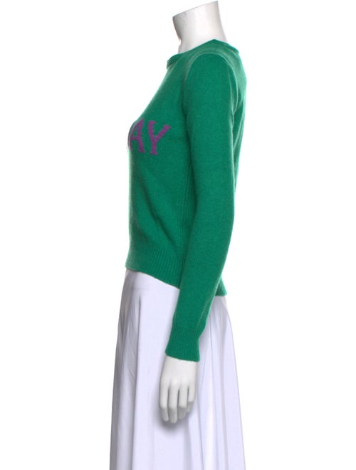 Alberta Ferretti Virgin Wool Graphic Print Sweater