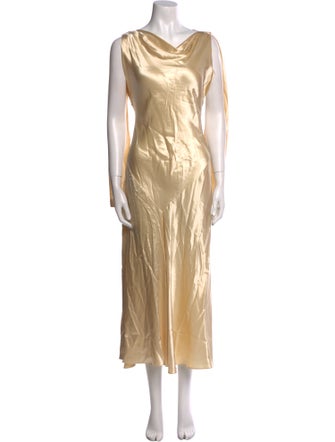 Alberta Ferretti Silk Midi Length Dress