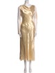 Alberta Ferretti Silk Midi Length Dress