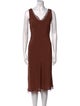 Alberta Ferretti V-Neck Midi Length Dress