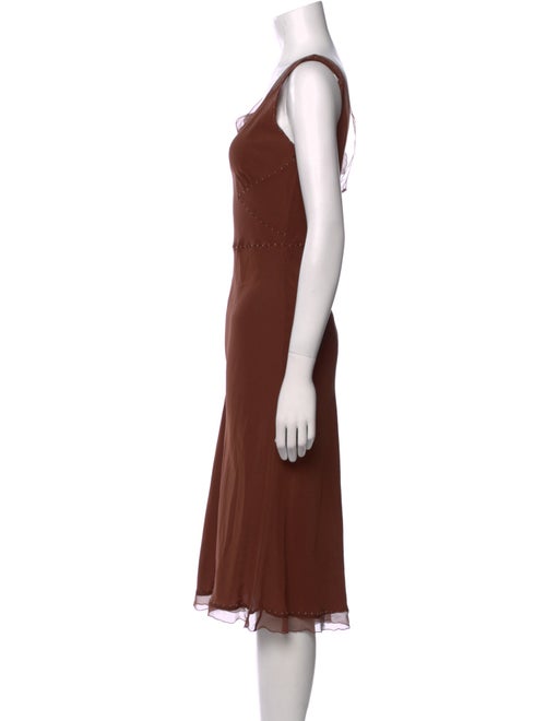 Alberta Ferretti V-Neck Midi Length Dress