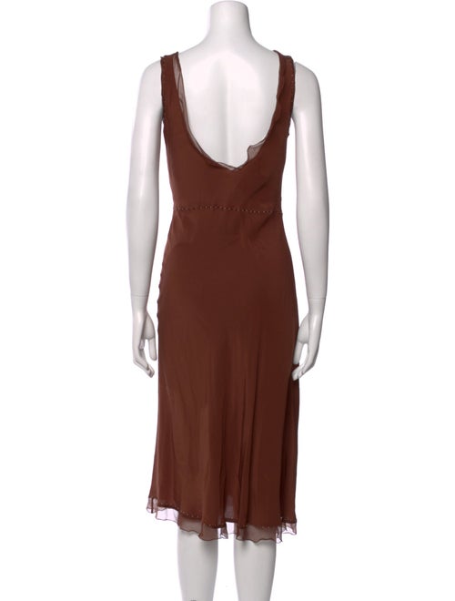 Alberta Ferretti V-Neck Midi Length Dress