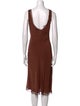 Alberta Ferretti V-Neck Midi Length Dress
