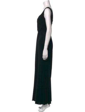 Alberta Ferretti Scoop Neck Long Dress