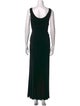 Alberta Ferretti Scoop Neck Long Dress