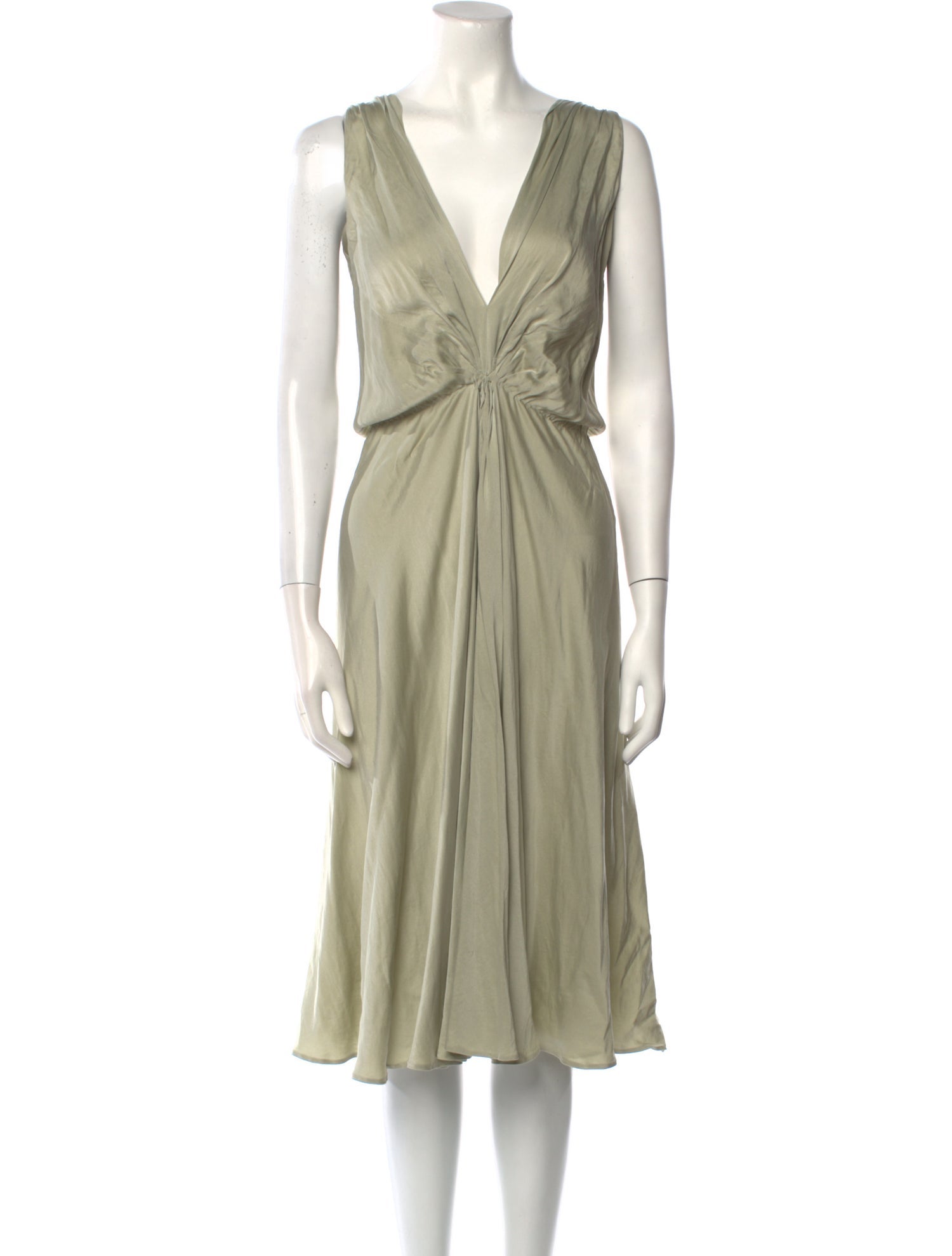 Alberta Ferretti Silk Midi Length Dress