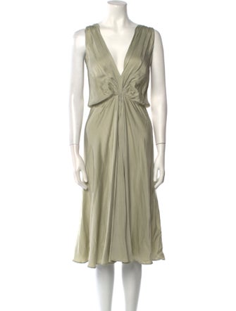Alberta Ferretti Silk Midi Length Dress