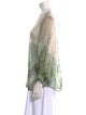 Alberta Ferretti Silk Floral Print Blouse