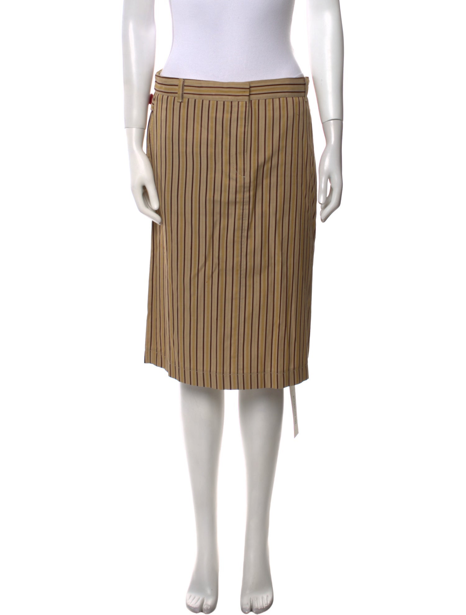 Alberta Ferretti Striped Knee-Length Skirt