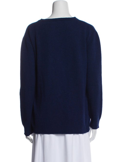 Alberta Ferretti Virgin Wool Graphic Print Sweater