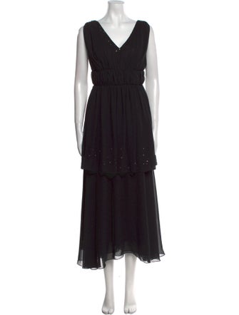Alberta Ferretti Silk Long Dress