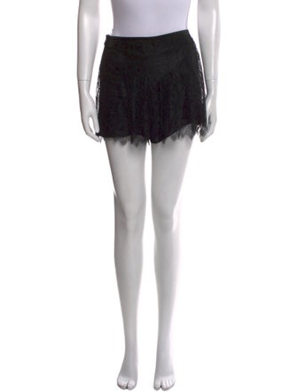Alberta Ferretti Lace Pattern Mini Shorts