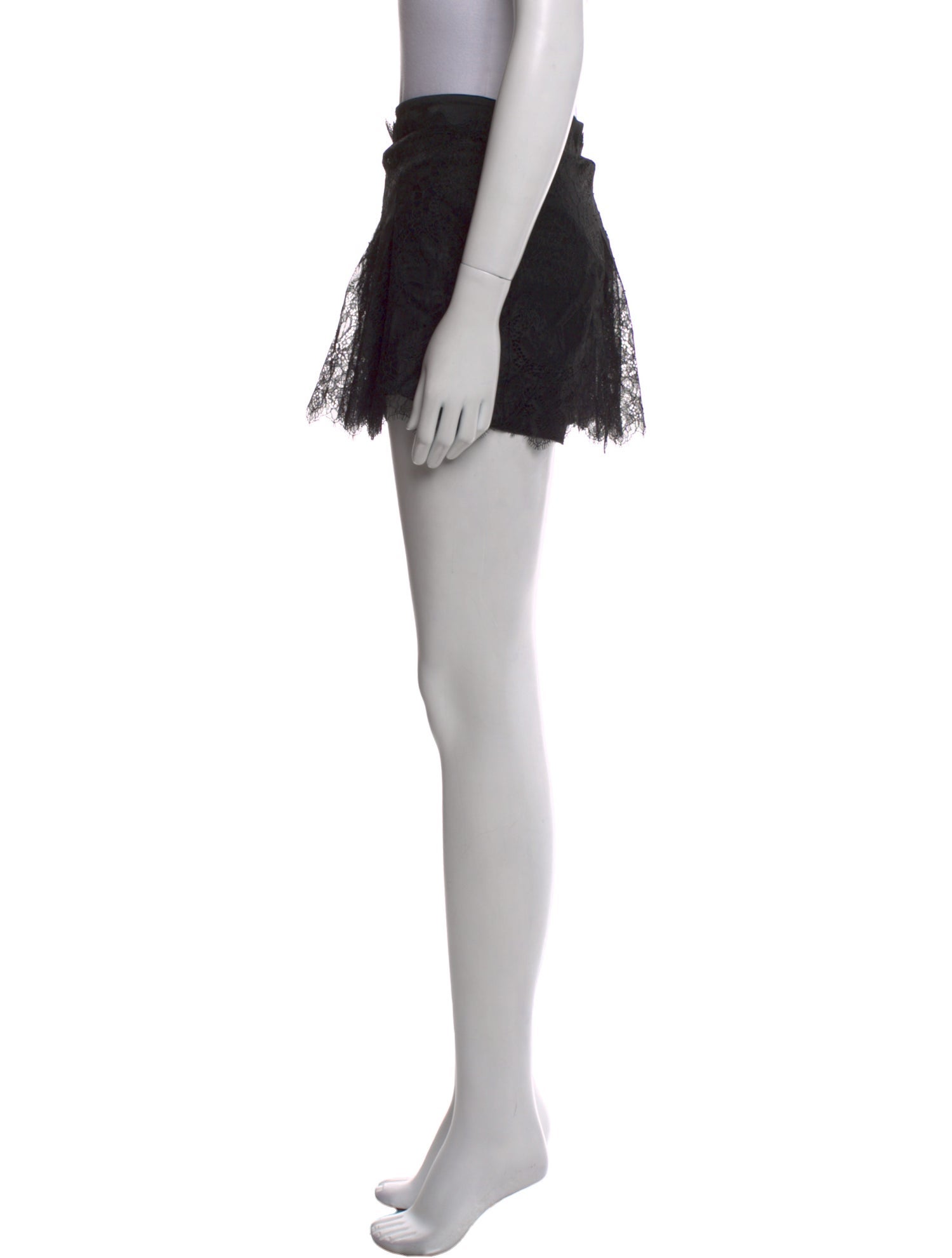 Alberta Ferretti Lace Pattern Mini Shorts