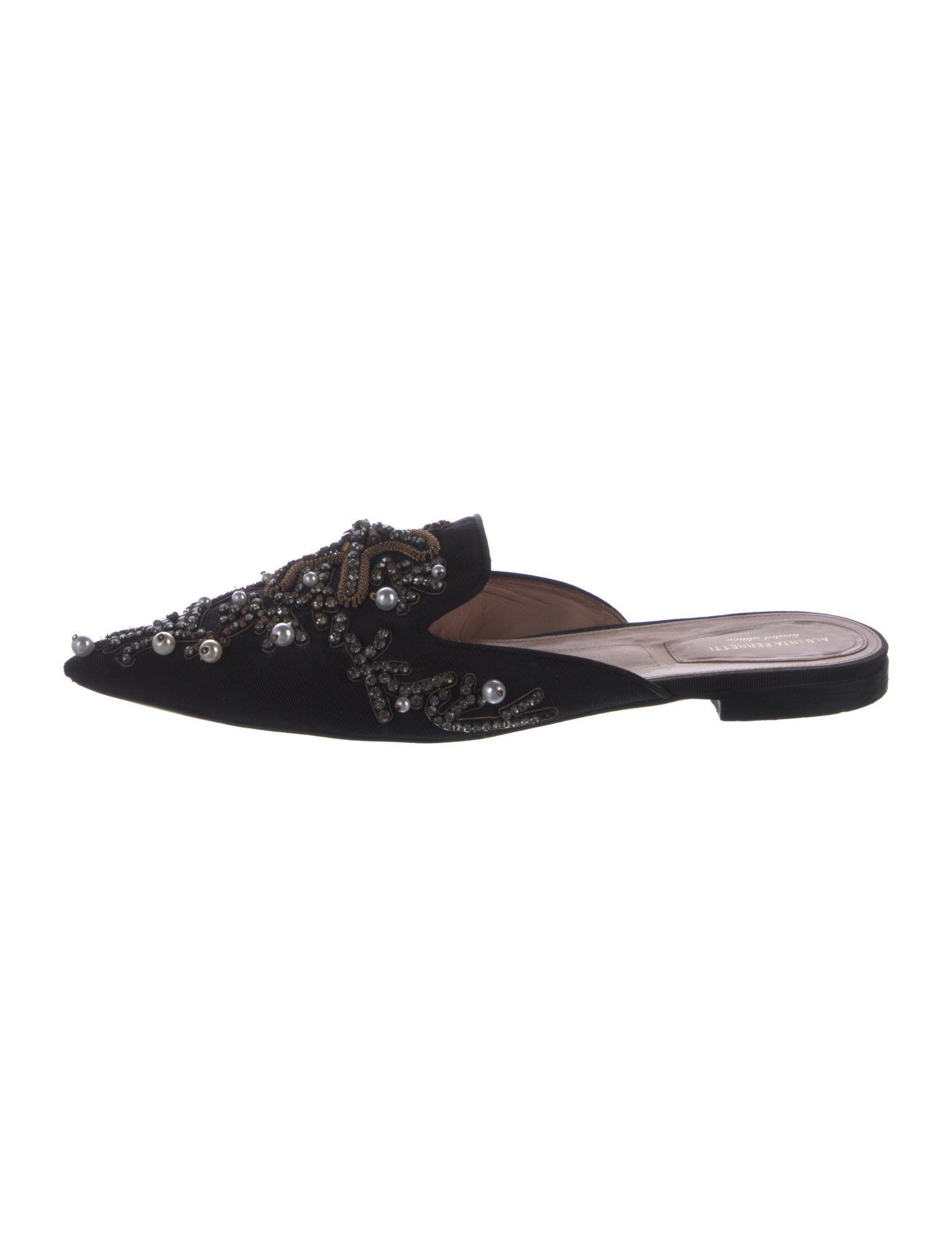 Alberta Ferretti Embroidered Accent Mules