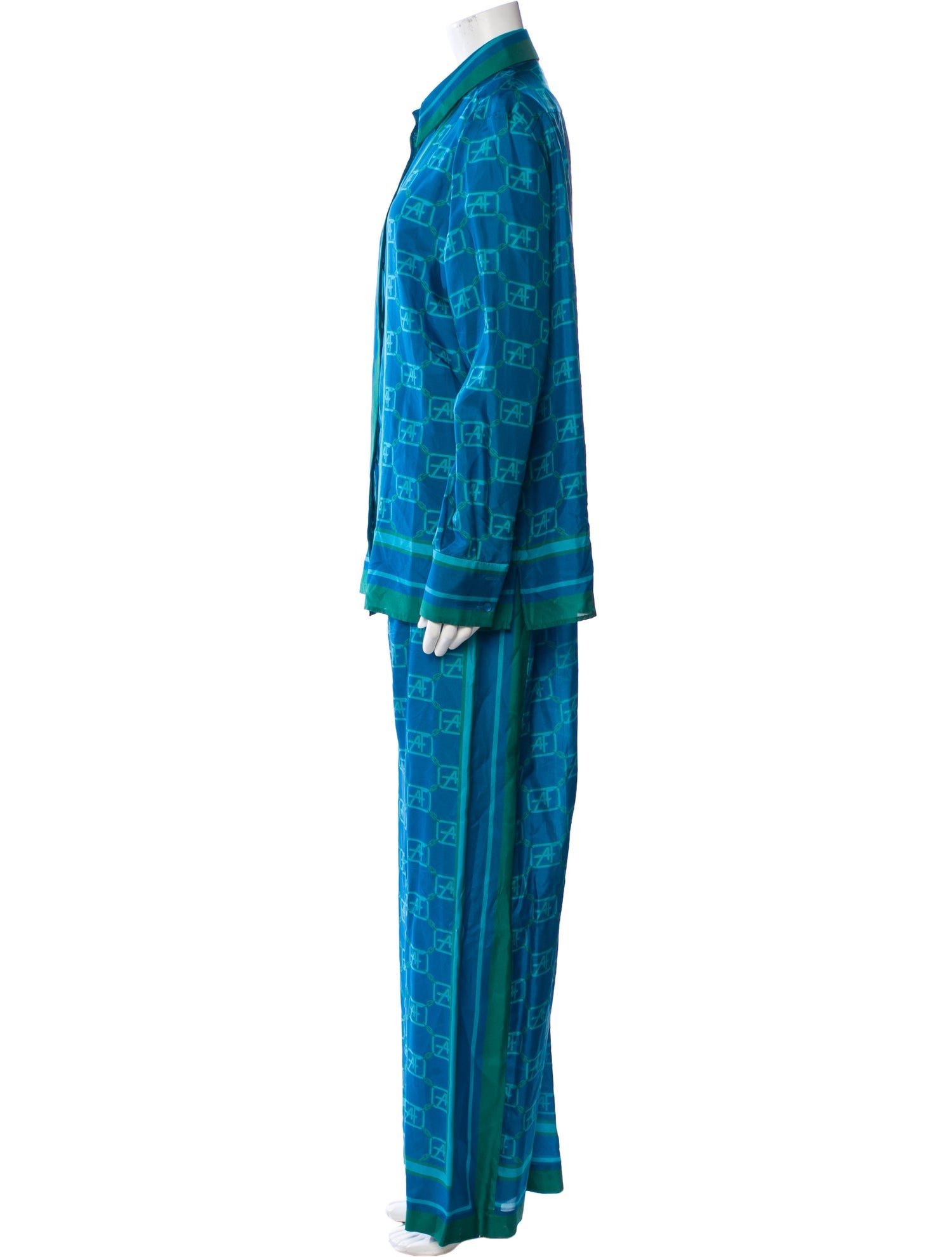 Alberta Ferretti Silk Printed Pant Set