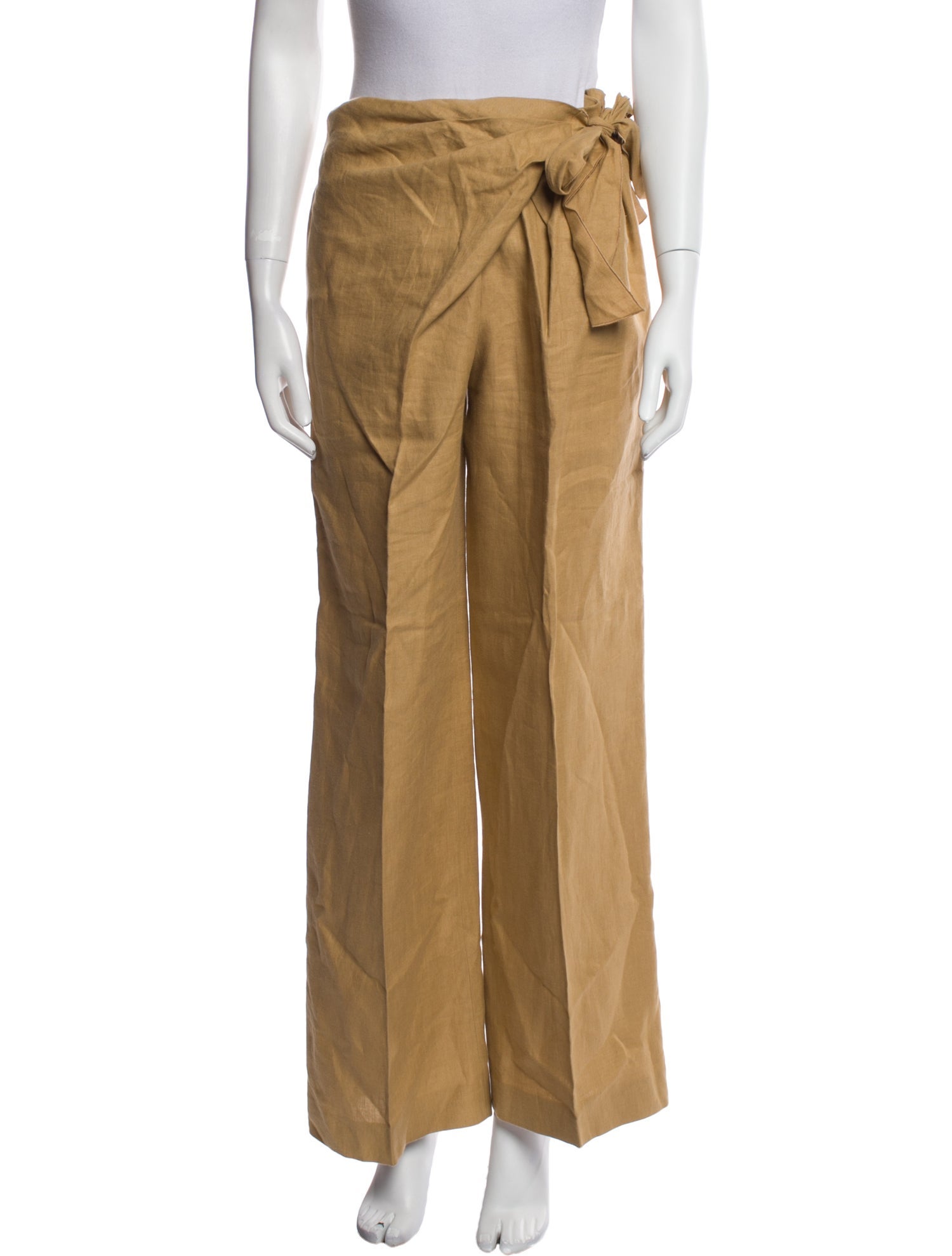 Alberta Ferretti Linen Wide Leg Pants