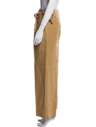 Alberta Ferretti Linen Wide Leg Pants