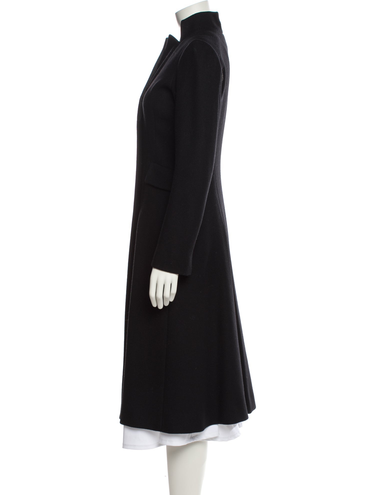 Alberta Ferretti Virgin Wool Faux Fur Coat