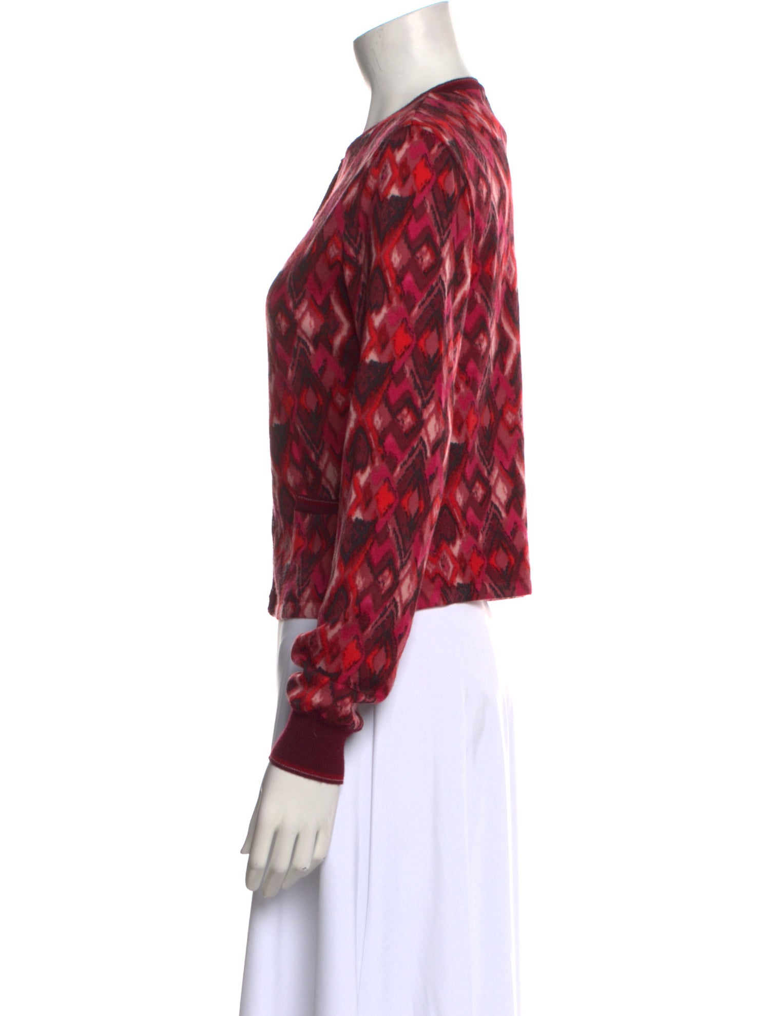 Alberta Ferretti Virgin Wool Printed Sweater