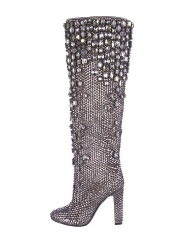 Pre-owned Alberta Ferretti Sequins Boots In Purple