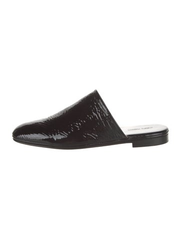 Pre-owned Alberta Ferretti Patent Leather Mules In Black