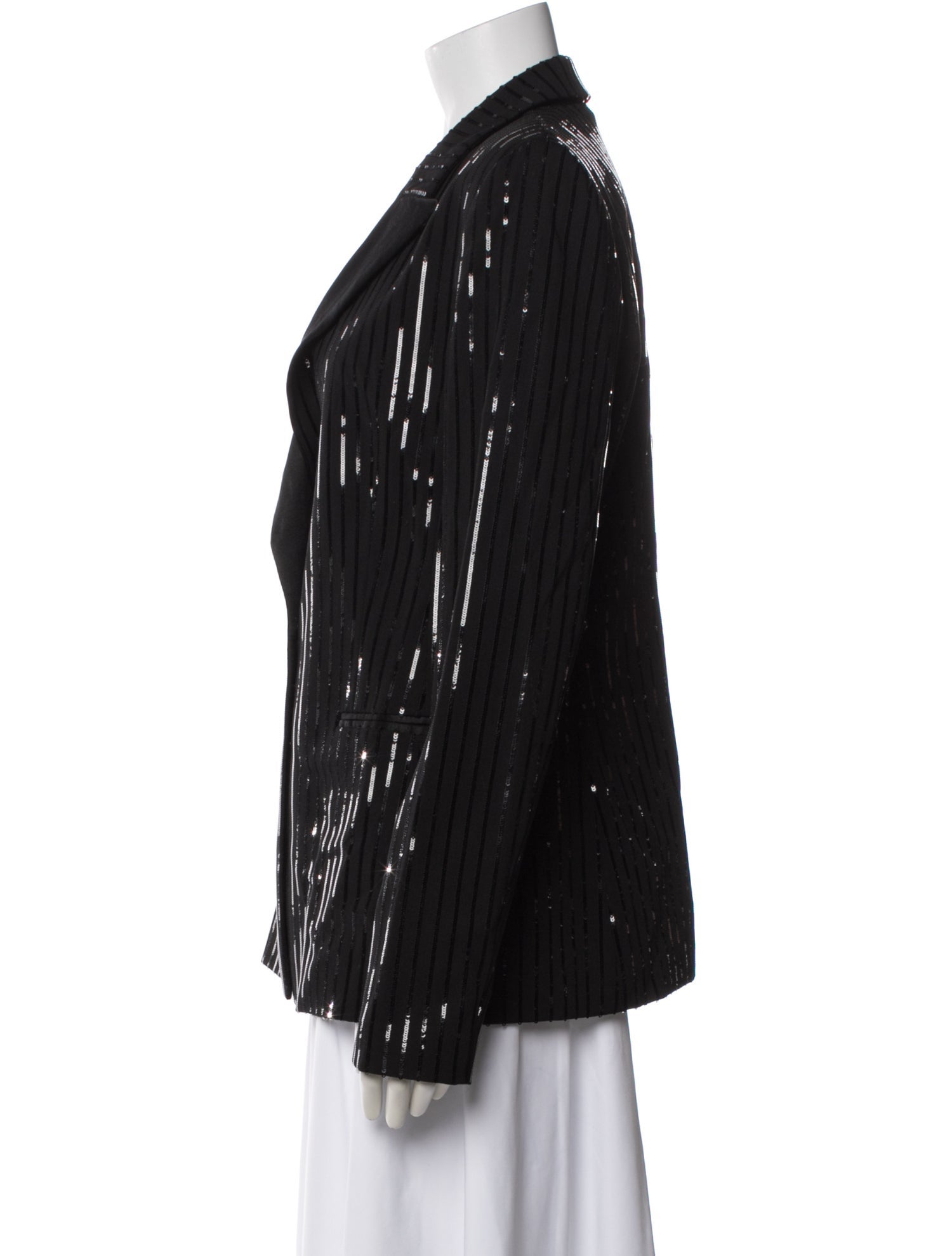 Alberta Ferretti Virgin Wool Striped Blazer