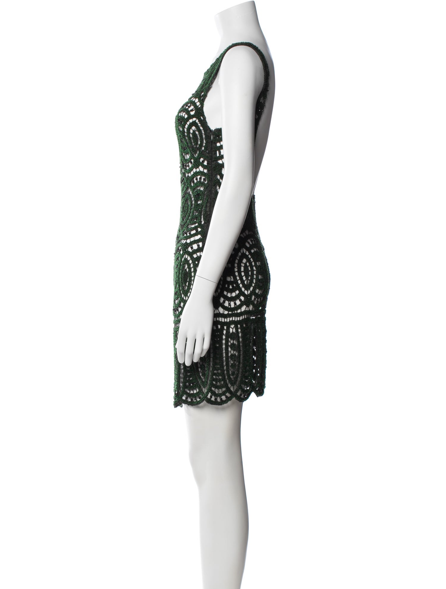 Alberta Ferretti Lace Pattern Mini Dress