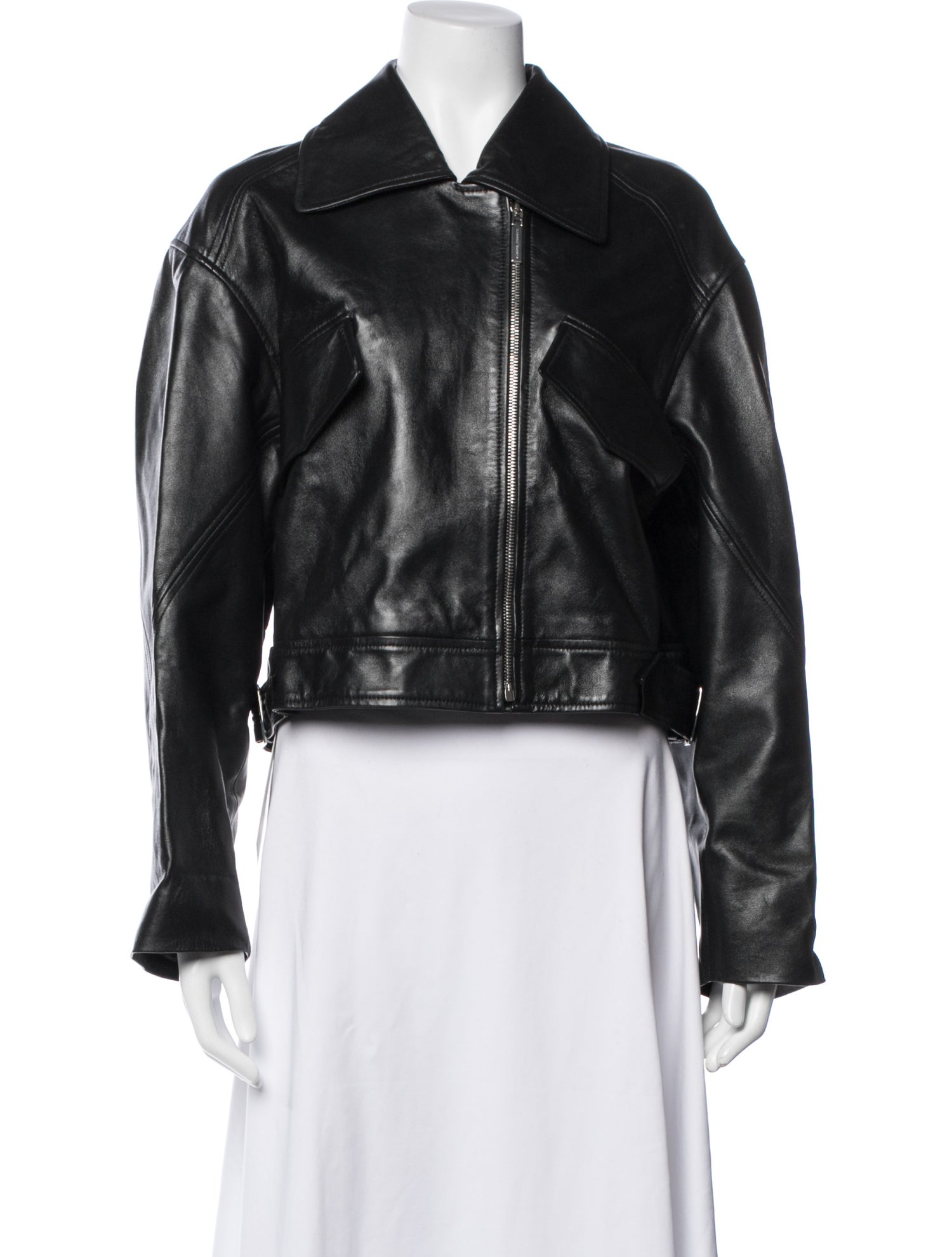 Alberta Ferretti Leather Biker Jacket