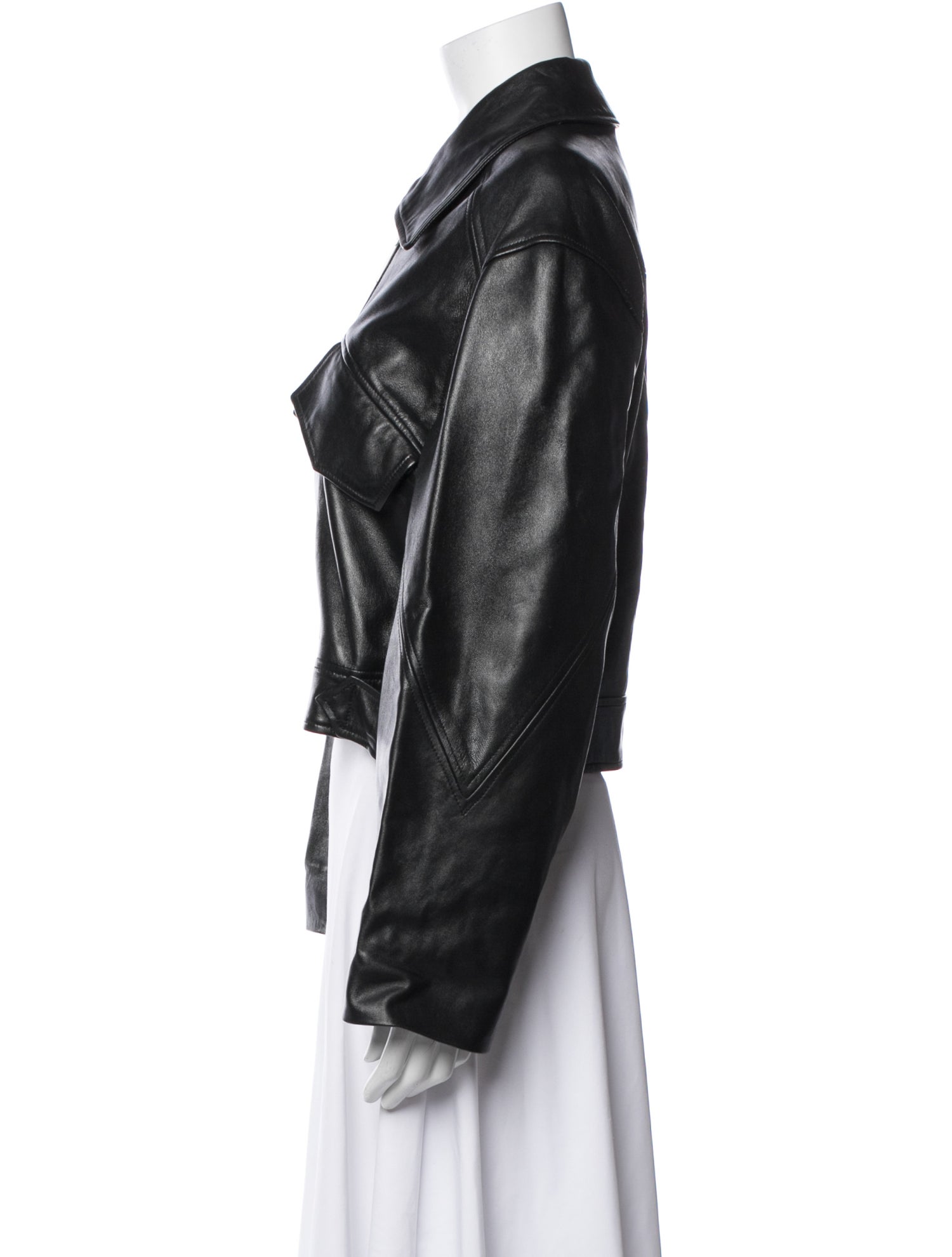 Alberta Ferretti Leather Biker Jacket