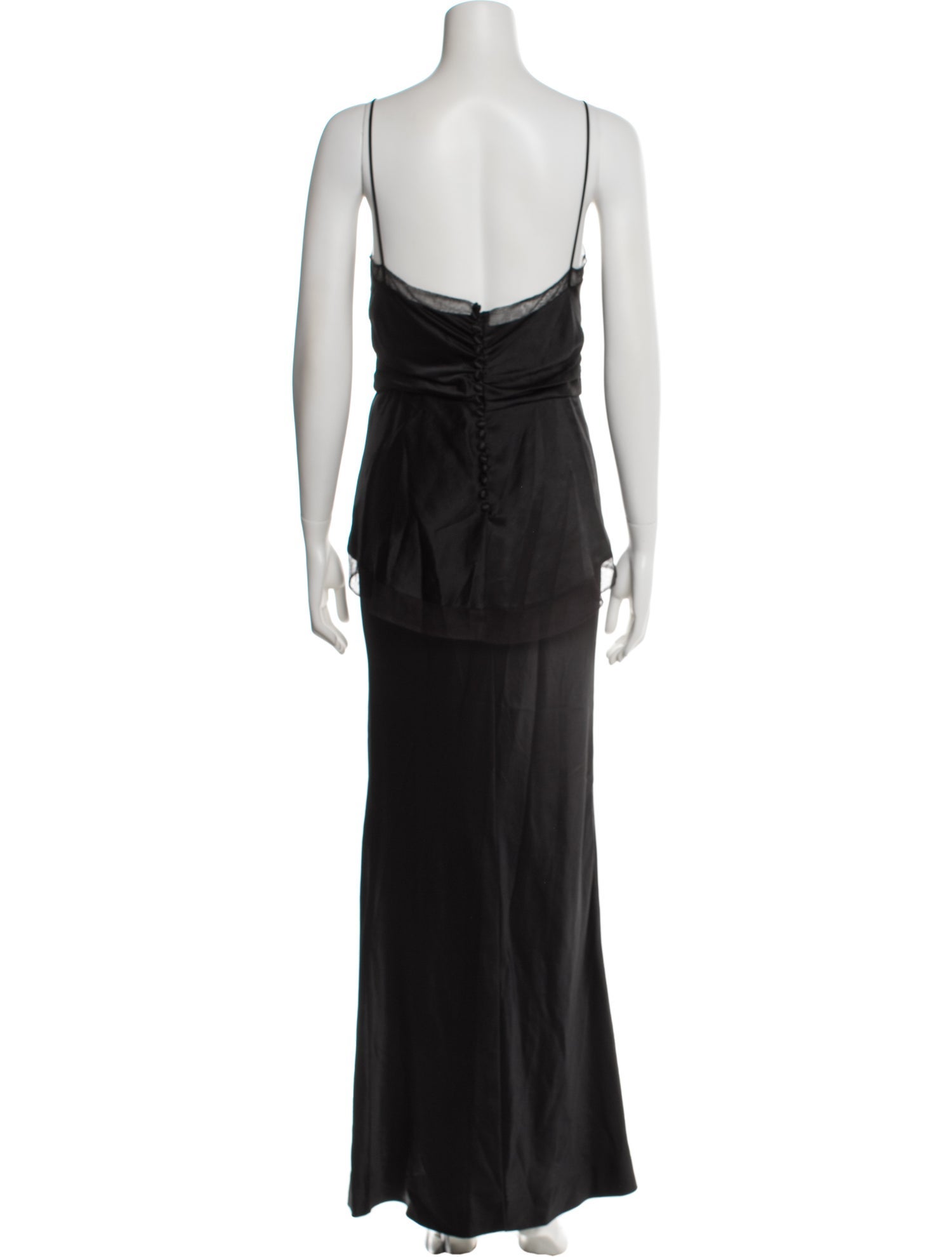 alberta ferretti black dress Silk Long - Dresses, Clothing - ALB48286 finished smooth cupro 35 Birthday Brunch Outfits final-sale-product Inseam Length:34