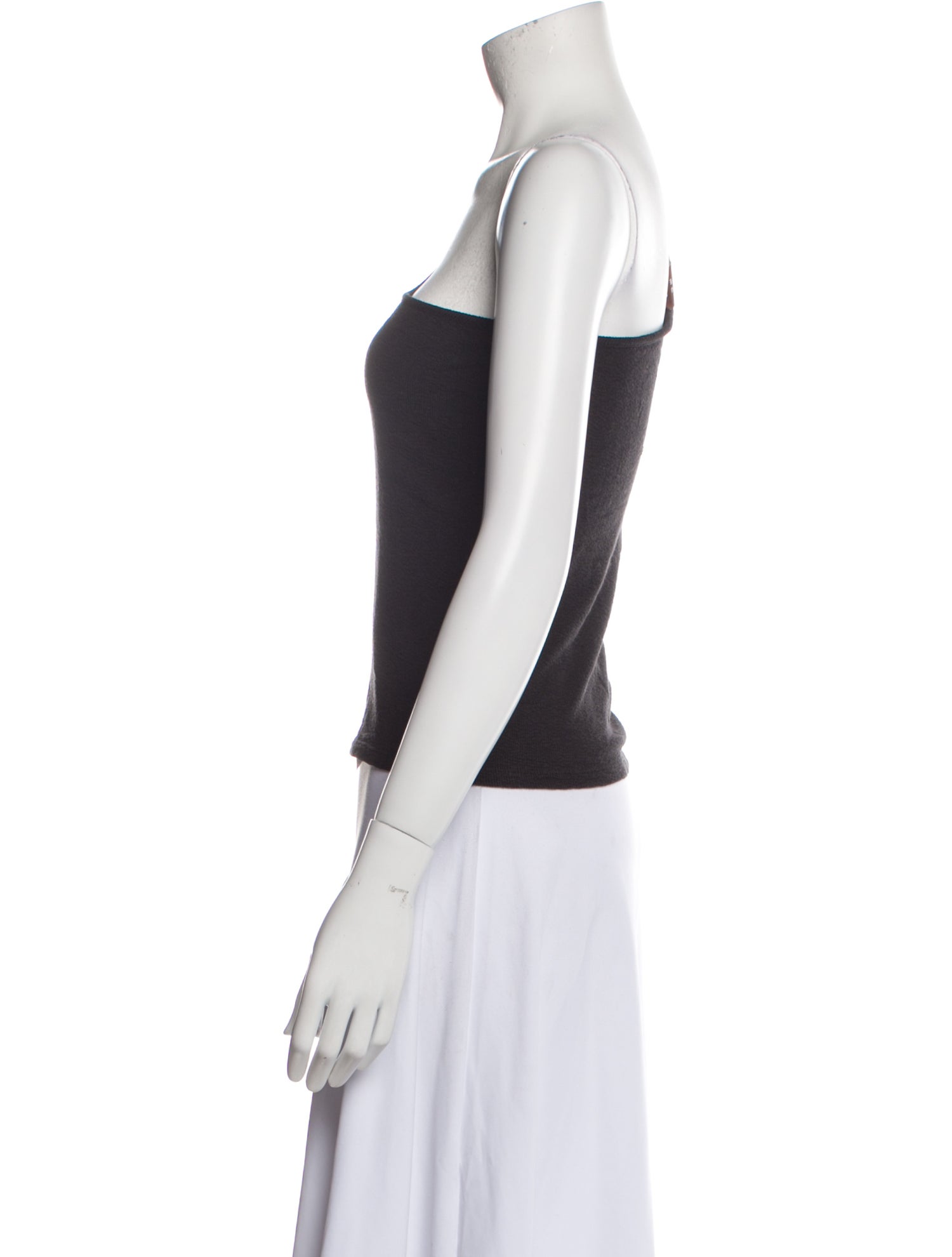 Albus Lumen One-Shoulder Sleeveless Crop Top