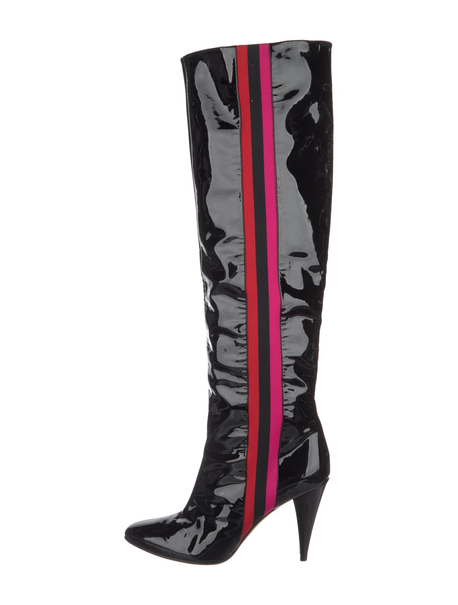 Alchimia Di Ballin Patent Leather Striped Boots