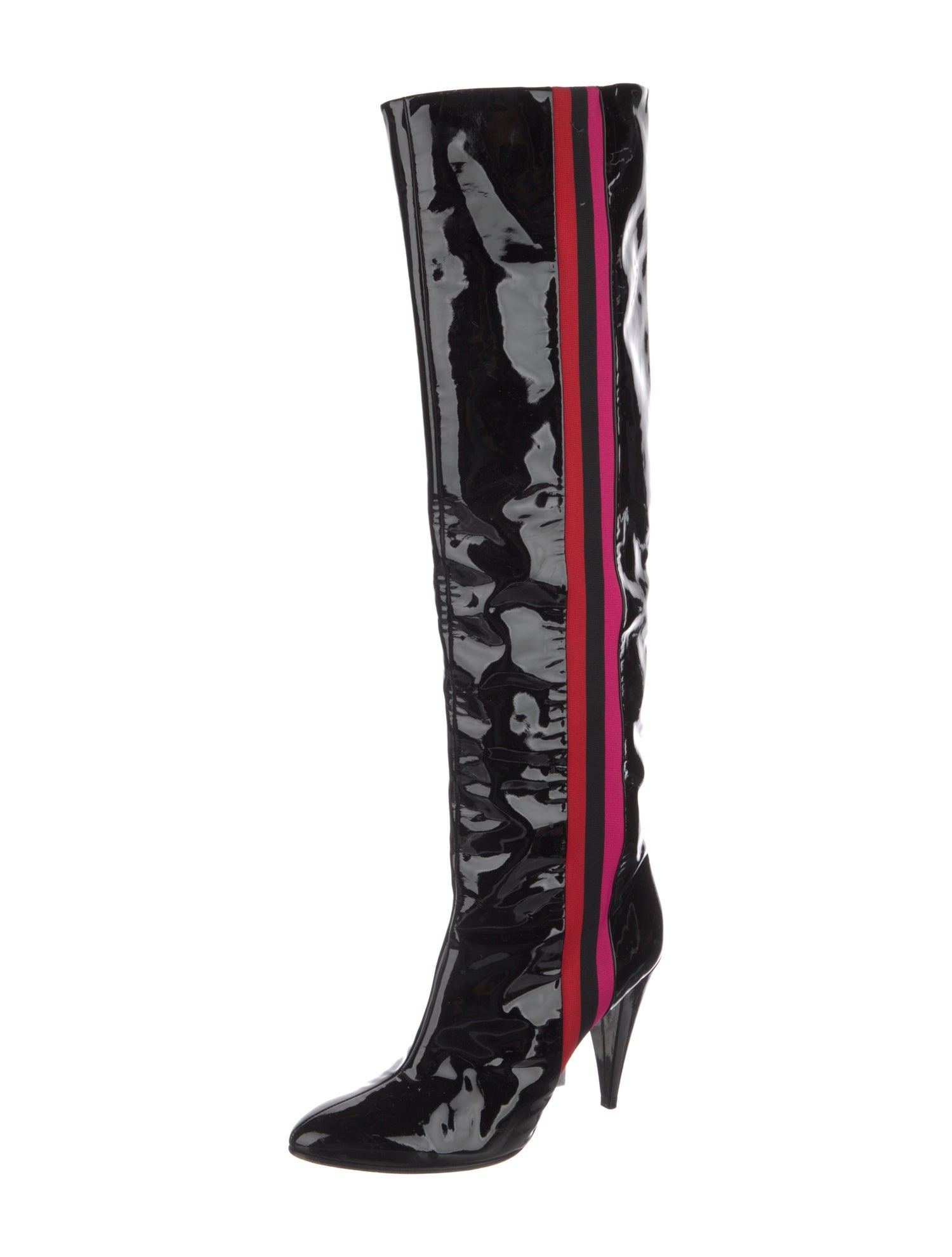 Alchimia Di Ballin Patent Leather Striped Boots