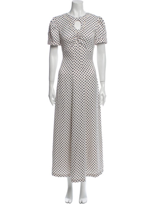 Alexachung Polka Dot Print Long Dress White