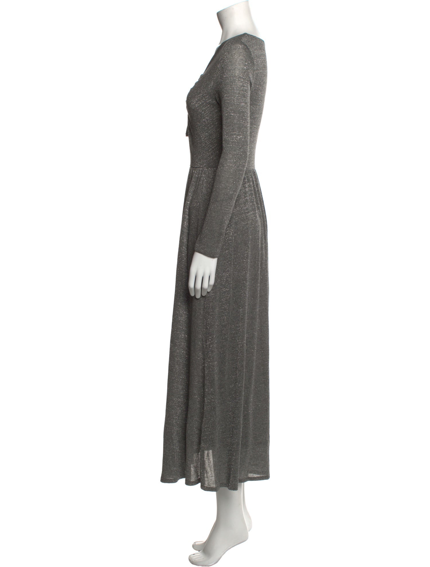 ALEXACHUNG V-Neck Long Dress