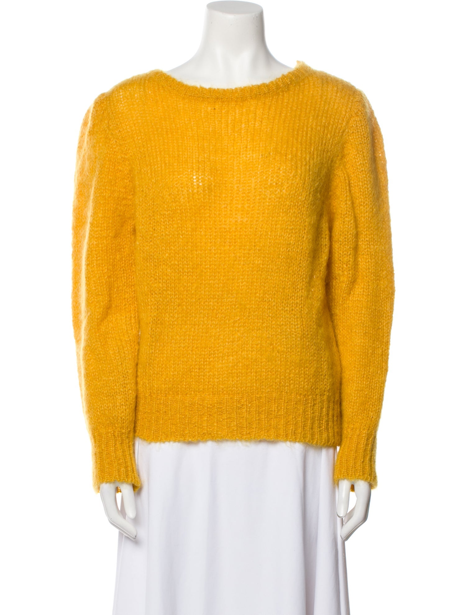 ALEXACHUNG Mohair Bateau Neckline Sweater