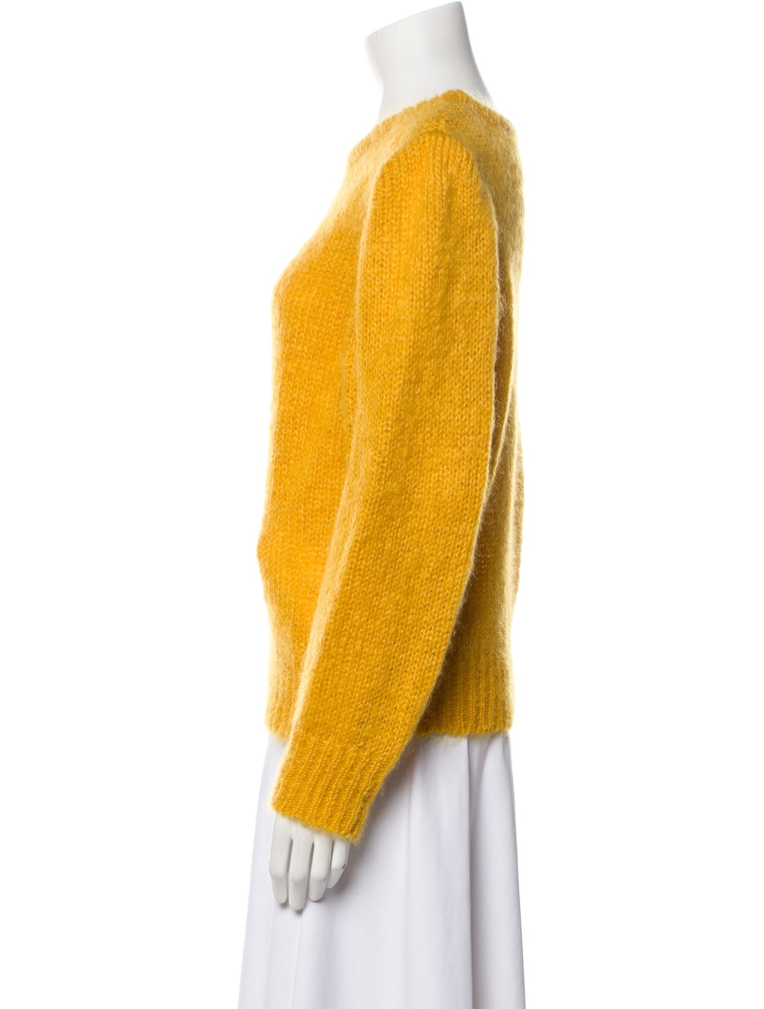 ALEXACHUNG Mohair Bateau Neckline Sweater