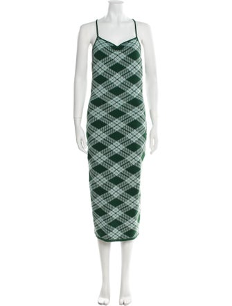 ALEXACHUNG Printed Midi Length Dress
