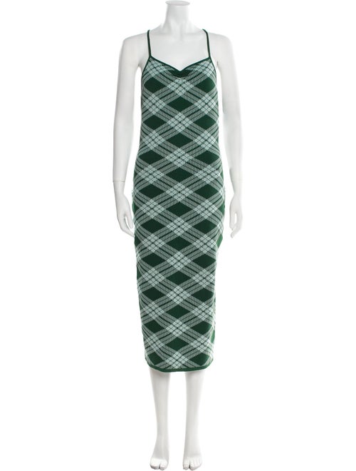 ALEXACHUNG Printed Midi Length Dress