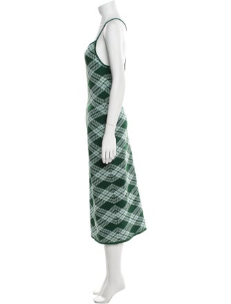 ALEXACHUNG Printed Midi Length Dress