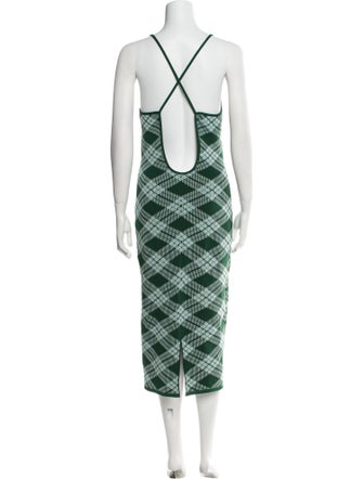 ALEXACHUNG Printed Midi Length Dress